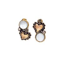 Серьги Alcozer&J, асимметрия, аквамарин, Swarovski, AL2502-O88FD24 золотистый
