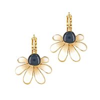 Серьги TARATATA, Zen, с цветной смолой и слюдяным порошком, TT-W25-07765-201 белый