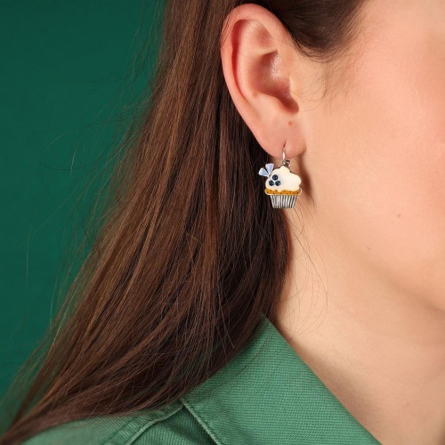 Серьги TARATATA, Chapardeuse, асимметричные,с цветной смолой, бусинами, TT-H24-07788-10M серебристый фото 2