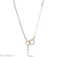 Колье Coeur de Lion Freshwater Pearls with O-ring bicolor, 1104/10-1426