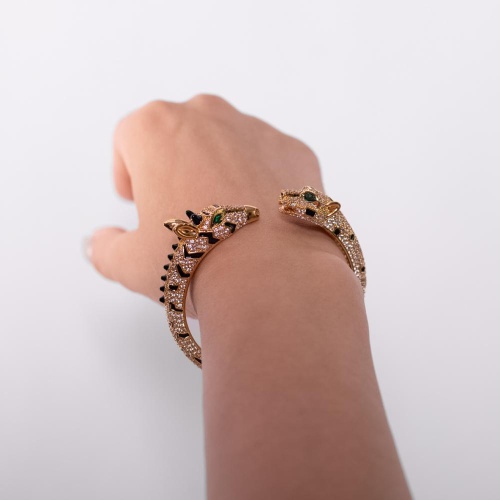 Браслет Moon Paris, кафф, анималистический дизайн, Mo-Y25.06-029.65 золотистый фото 14