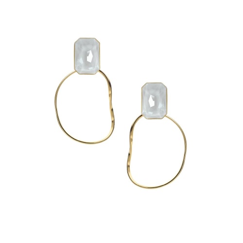 Серьги Katerina Vassou, Geranium, с кристаллом, KV24.1-308873GWHITE белый