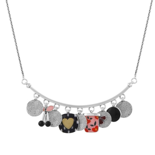 Колье TARATATA, Kiff me, с цветной смолой и стеклянными бусинами, TT-H24-08111-105 розовый фото 2