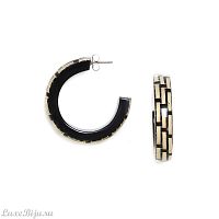Серьги Nature Bijoux, Madam Bogolan, из рога, с растительным волокном в смоле, NB23.2-12-78763 бежевый