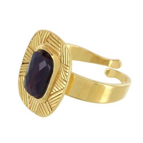 Кольцо TARATATA, Joyeuse, разъемное, со стеклянной бусиной, TT-H24-11419-206 фиолетовый фото 2