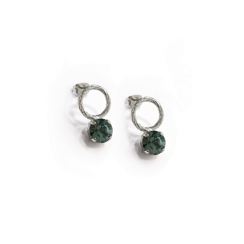 Серьги Catherine Bijoux, More is more for crystals, с кристаллом, CB25.1-5325FS серый