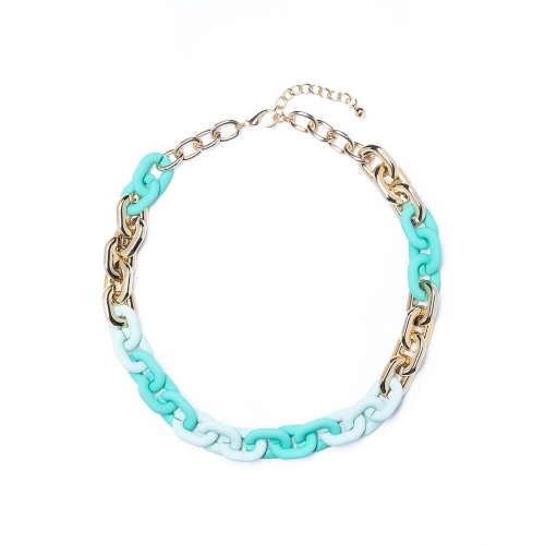 Колье Moon Paris, Lorian, с цветными звеньями из каучука, ML-22.02-002 мятный