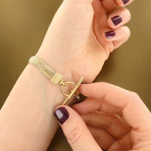 Браслет TARATATA, Zen, стеклянные бусины, гематит, яшма Камбаба, TT-W25-07313-20M золотистый фото 3