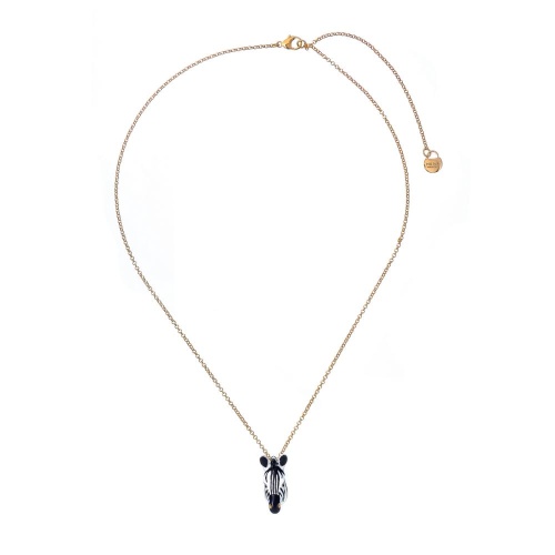 Колье Polina Firenze, зебра с кристаллами и эмалью, PF25.2-PE4284 белый фото 2