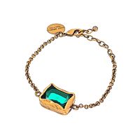 Браслет Thot Gioielli, с рейнстоуном, TG25.1-BR586 зеленый
