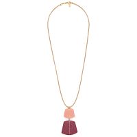 Колье Nature Bijoux, Rainbow ficus, с акрилом и смолой, NB25.1-15-43471 бордовый