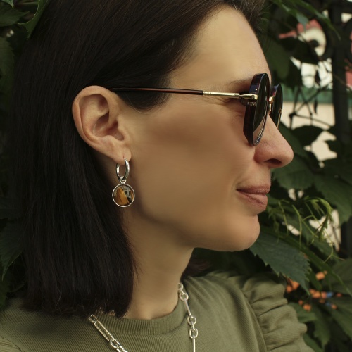 Серьги Fiore Luna TIGER EYE, LE1120 BR/S фото 4