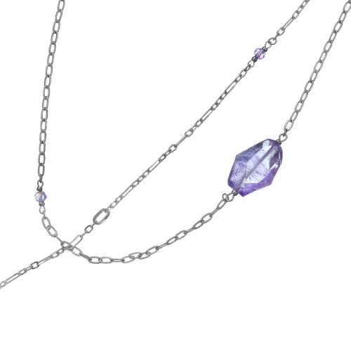 Колье Lanzerotti, Iris, с аметистом и кристаллами, LZ-26.03-073 фиолетовый фото 2