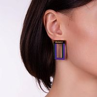 Серьги Nuance, асимметричные, NFN-23.03-027 золотистый