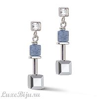 Пусеты Coeur de Lion Silver-blue, 5074/21-0700