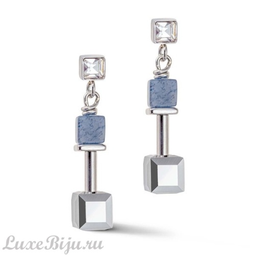 Пусеты Coeur de Lion Silver-blue, 5074/21-0700