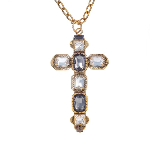 Колье Celeste G, с подвеской-крестом, Swarovski, CS26.1-1141 хрустальный