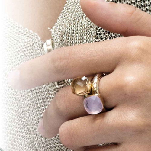 Кольцо Qudo Firenze Rose Water Opal 16.5 мм, 611823 R/RG фото 2