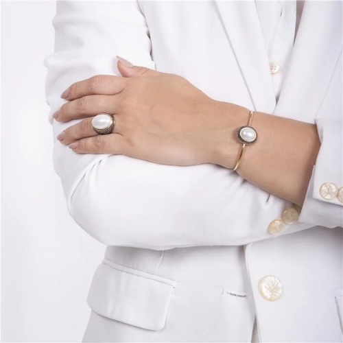 Браслет Possebon White Pearl C6339.1 BW/G фото 2