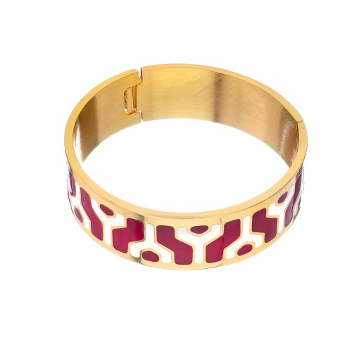 Браслет Francesca Bianchi, кафф, с эмалью, FB25.2-LAS5 красный, 5,5см