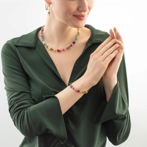 Серьги Coeur de Lion Hoop Multicolour Pastel Gold 30мм, 0147/23-1590 фото 2