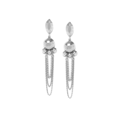Серьги ORI TAO, Castella, с многоярусными цепями и бусинами, OT23.2-12-30762 серебристый
