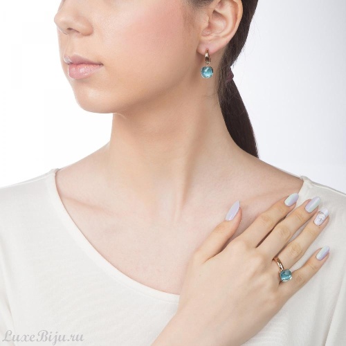 Кольцо Qudo Firenze aqua 19 мм 626083 BL/RG фото 2