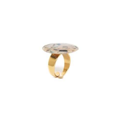 Кольцо Nature Bijoux, Solenzara, разъемное, с прессованным песком в смоле, NB24.1-19-25120 бежевый фото 2