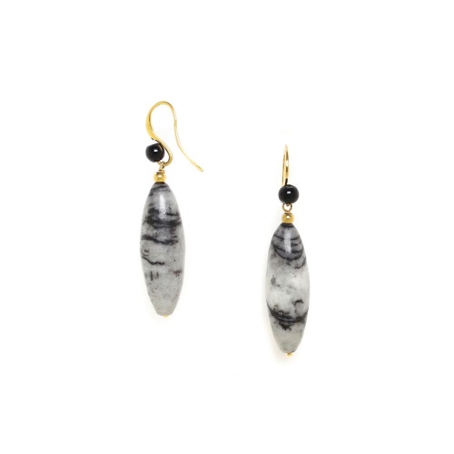 Серьги Nature Bijoux, Berlin, с агатом и яшмой, NB23.2-12-78745 серый фото 2