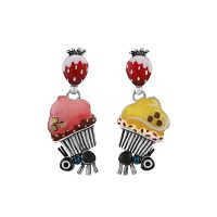 Серьги TARATATA, Chapardeuse, асимметричные,со смолой,бусинами и нитью, TT-H24-07992-10M серебристый