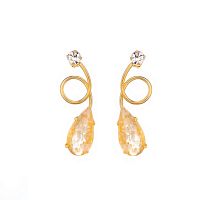 Серьги Catherine Bijoux, Amber flow, с кристаллами, CB26.1-5699FG желтый