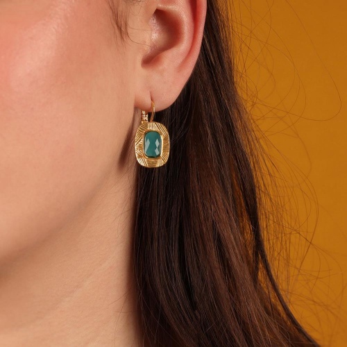 Серьги TARATATA, Joyeuse, со стеклянными бусинами, TT-H24-11713-207 зеленый фото 2