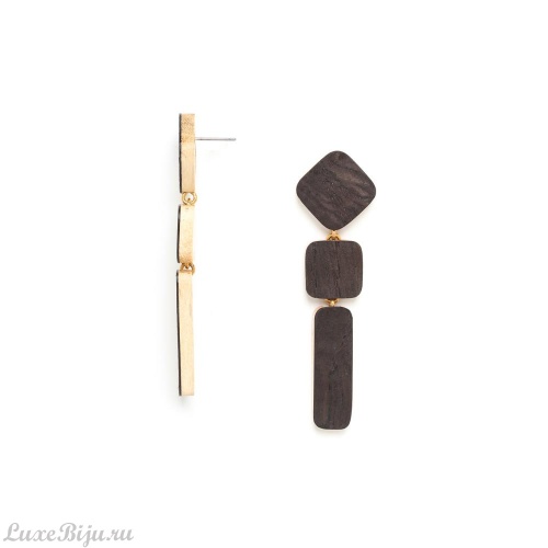 Серьги Nature Bijoux, Wenge, тамариндовое дерево,шпон,гмелина, NB22.1-12-77230 коричневый фото 2