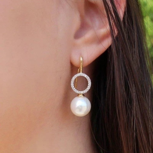 Серьги Possebon White Pearl, A0977.1 G фото 2