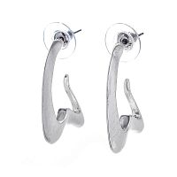 Серьги Moon Paris, в форме сердца, Mo-Y24.06-013 серебристый
