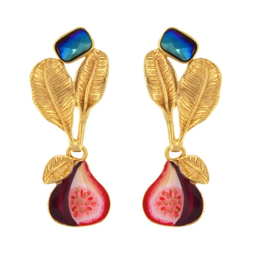 Серьги TARATATA, Grenat, смола, стеклянные бусины, микробусины, TT-W24-04950-20M золотистый