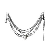 Колье Katerina Vassou, Upbeat, многослойное, с жемчугом, KV26.1-406066B серебристый