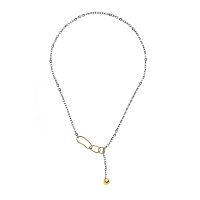 Колье Moon Paris, Ringo, биколор, со вставками разных форм, MR-26.01-040 серебристый