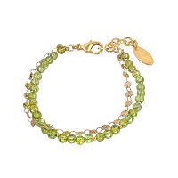 Браслет Lanzerotti, Anne with an E, двойной, с пренитом, LZ-25.08-243 зеленый
