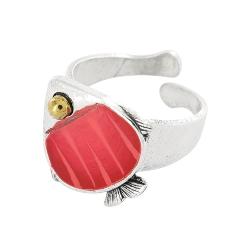 Кольцо TARATATA, Sushi, разъемное, со смолой и бусинами, TT-T25-06406-103 красный фото 2