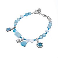 Браслет Lanzerotti, Marino, аквамарин, агат, бирюза, перламутр, LZ-25.06-175 голубой