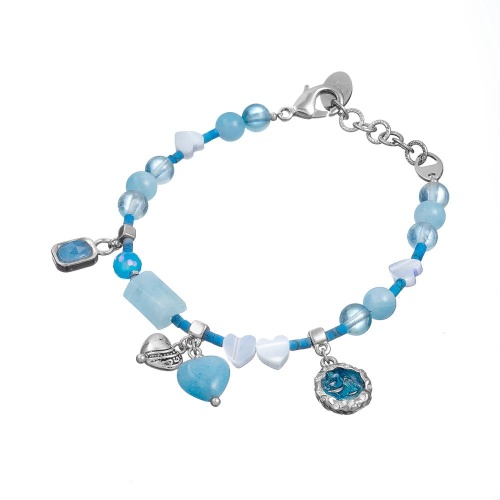 Браслет Lanzerotti, Marino, аквамарин, агат, бирюза, перламутр, LZ-25.06-175 голубой