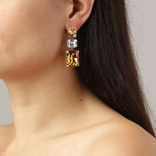 Серьги Dyrberg Kern ESMARA SG GOLDEN / CRYSTAL, 460013 фото 2