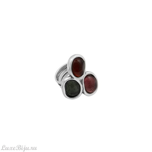 Кольцо Ciclon, Agata, разъемное, с муранским стеклом, CN-232506 коричневый