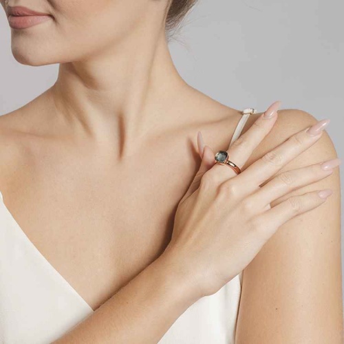 Кольцо Qudo Firenze Smoke 18 мм 611042 BW/S фото 2