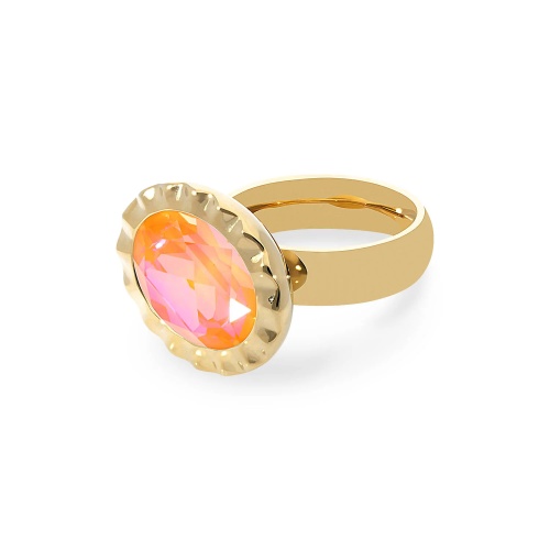 Кольцо Qudo TIVOLA UNICA big (G/P) Crystal orange ignite 54, 688429 фото 6
