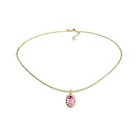 Колье Qudo TIVOLA UNICA big (G/P) Light rose 3cm, 420531
