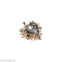 Кольцо Celeste G, с кристаллом Swarovski и фианитами, CS26.1-1993 серый