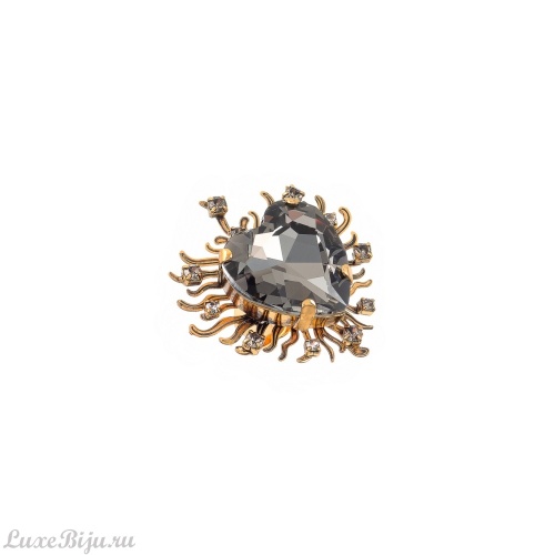Кольцо Celeste G, с кристаллом Swarovski и фианитами, CS26.1-1993 серый