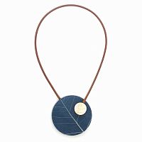 Колье Nature Bijoux, Ficus Carica, с акрилом, смолой и перламутром, NB25.2-15-43541 синий